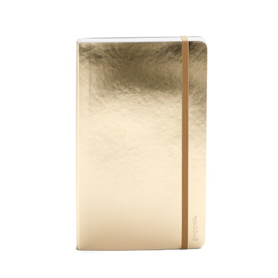 Gold Medium Soft Cover Notebook,Gold,hi-res