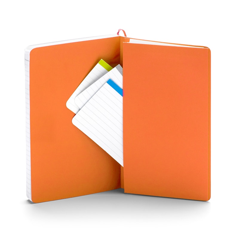 Custom Orange Medium Soft Cover Notebook,Orange,hi-res image number 3