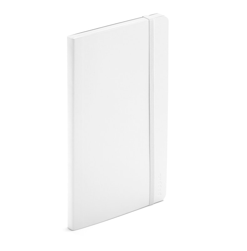 White Medium Soft Cover Notebook,White,hi-res image number 0.0