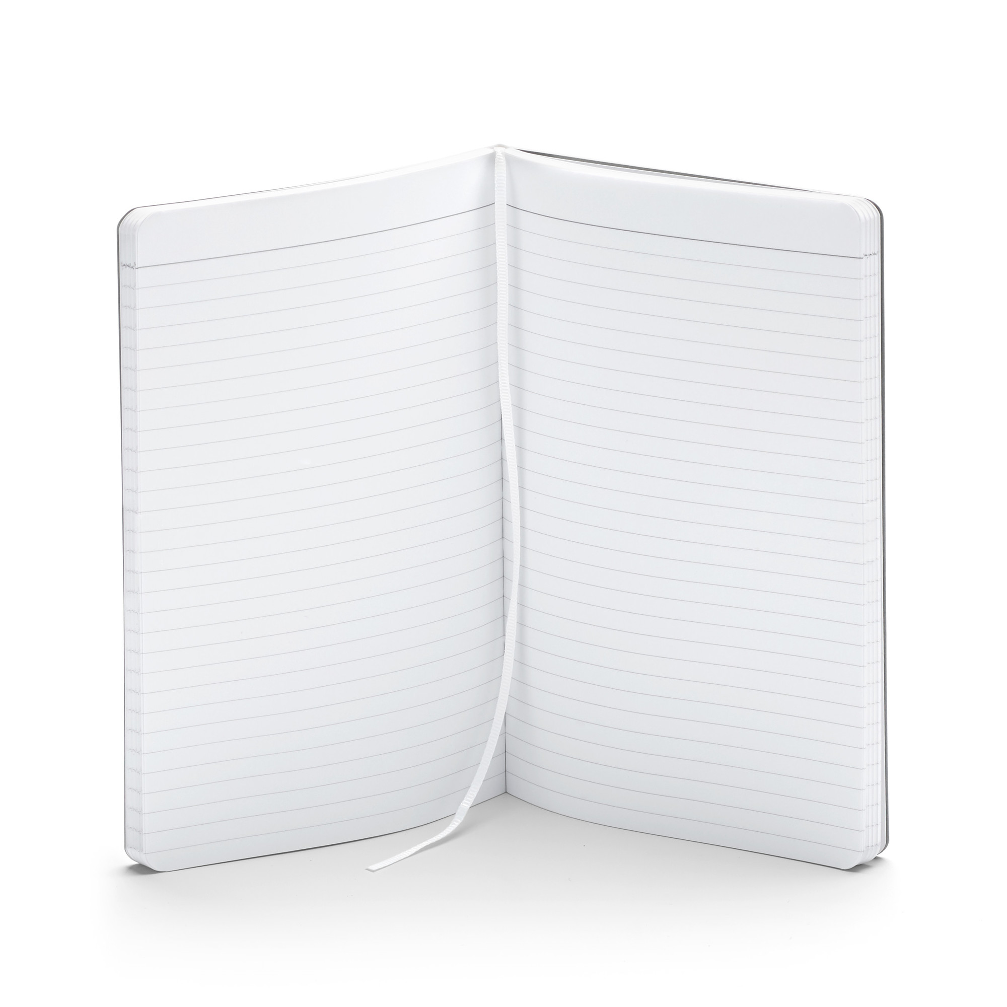 Custom White Medium Soft Cover Notebook,White,hi-res