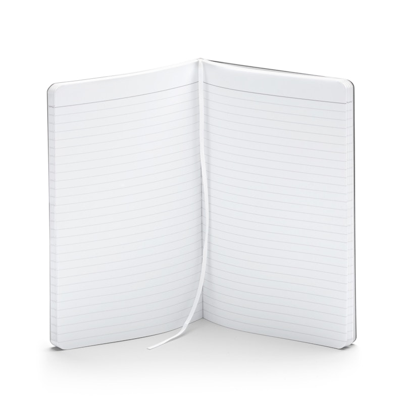 White Medium Soft Cover Notebook,White,hi-res image number 4