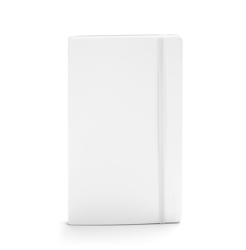 White Medium Soft Cover Notebook,White,hi-res image number 1.0