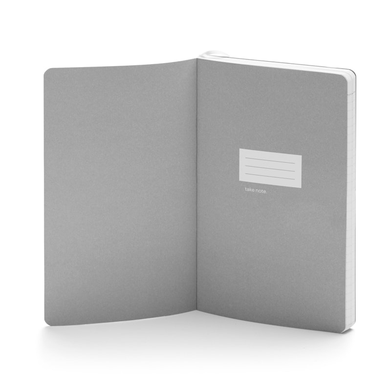 White Medium Soft Cover Notebook,White,hi-res image number 3
