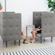 Dark Gray + Brick QT Privacy Lounge Chair,Dark Gray,hi-res