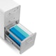 White + Light Gray Slim Stow 3-Drawer File Cabinet, Rolling,Light Gray,hi-res