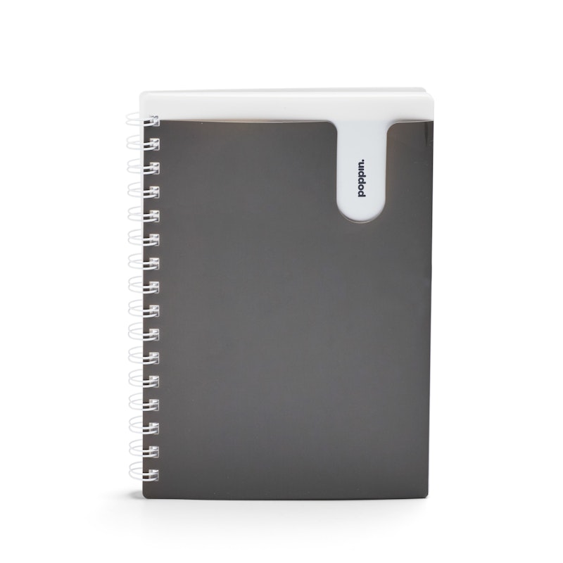 Dark Gray Medium Pocket Spiral Notebook,Dark Gray,hi-res image number 2