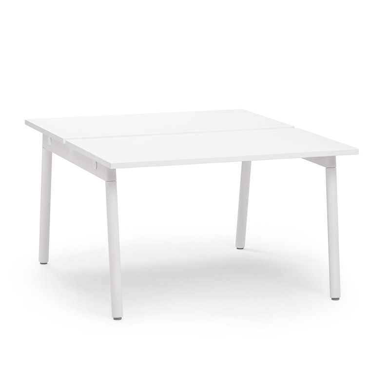 Series A Double Desk for 2, White, 47", White Legs,White,hi-res image number 2