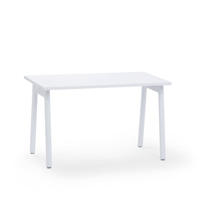 Series A Single Desk for 1, White, 47", White Legs,White,hi-res