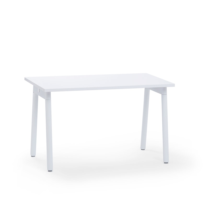 Series A Single Desk for 1, White, 47", White Legs,White,hi-res image number 2