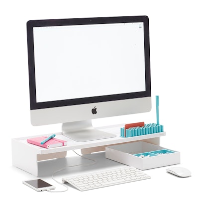 Poppin Small Desk Accessory Organizer Slate - Blue - 4-1/4 x 6-7/8 x 7-3/8 Height - Each