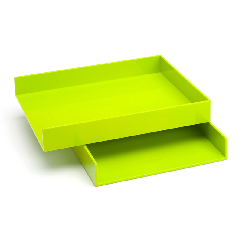 Lime Green Letter Trays, Set of 2,Lime Green,hi-res image number 3
