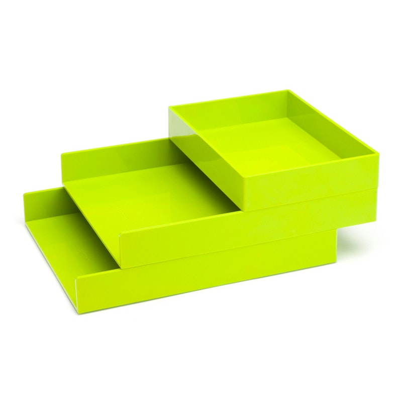 Lime Green Letter Trays, Set of 2,Lime Green,hi-res image number 4