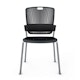 Shell Black Cinto Chair, Silver Frame,Black,hi-res