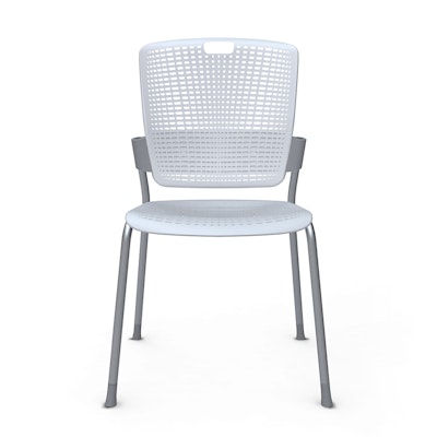 Shell Light Gray Cinto Chair, Silver Frame