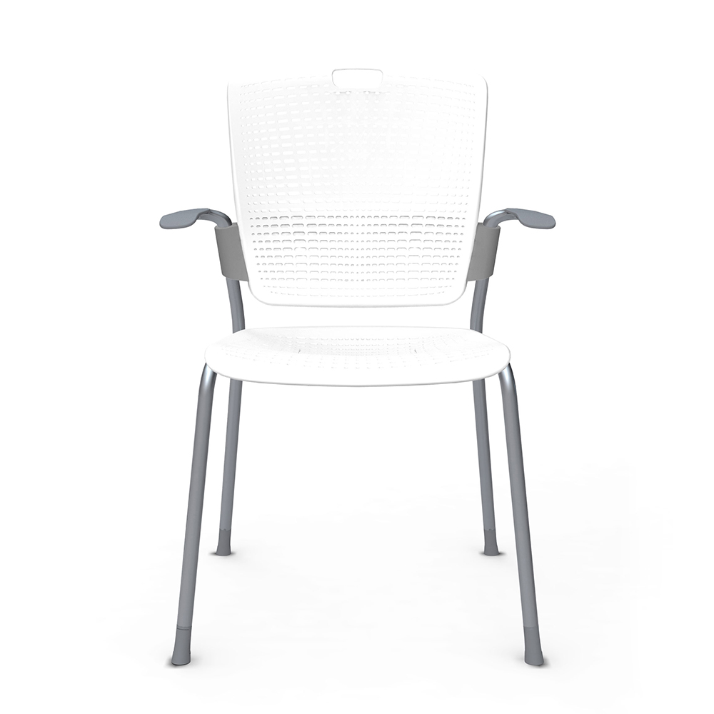Cinto Chair with Arms, Silver Frame
