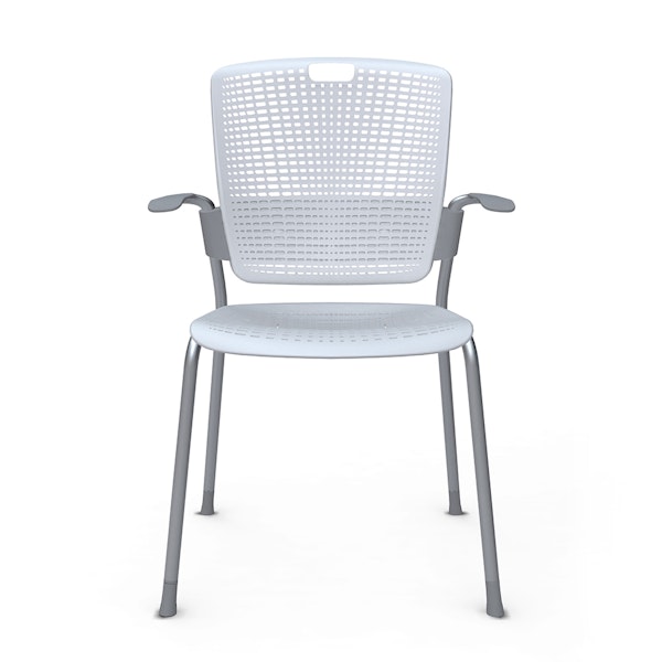 Shell Light Gray Cinto Chair wth Arms, Silver Frame,Gray,hi-res
