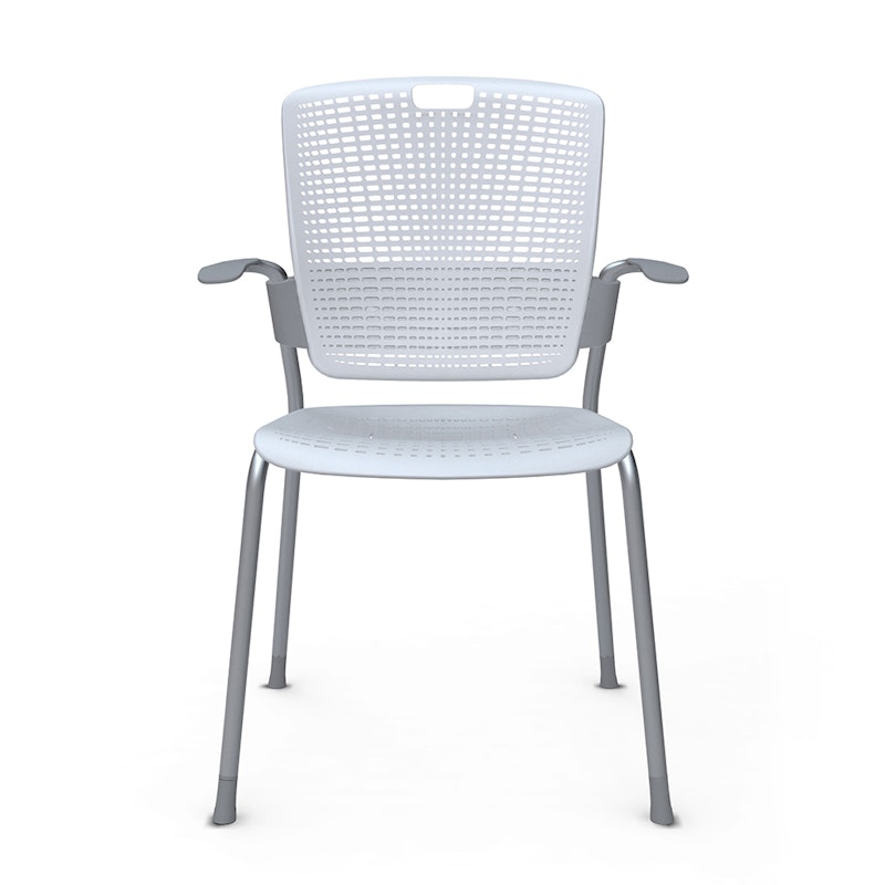 Shell Light Gray Cinto Chair wth Arms, Silver Frame,Gray,hi-res image number 0.0