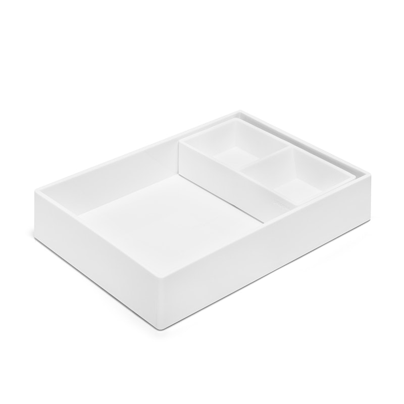 White Double Tray,White,hi-res image number 0.0
