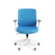 Pool Blue Max Task Chair, Mid Back, White Frame,Pool Blue,hi-res