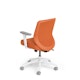 Orange Max Task Chair, Mid Back, White Frame,Orange,hi-res