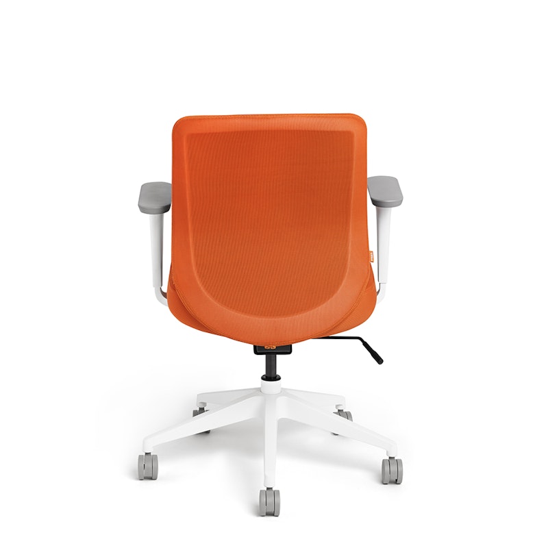 Orange Max Task Chair, Mid Back, White Frame,Orange,hi-res image number 6
