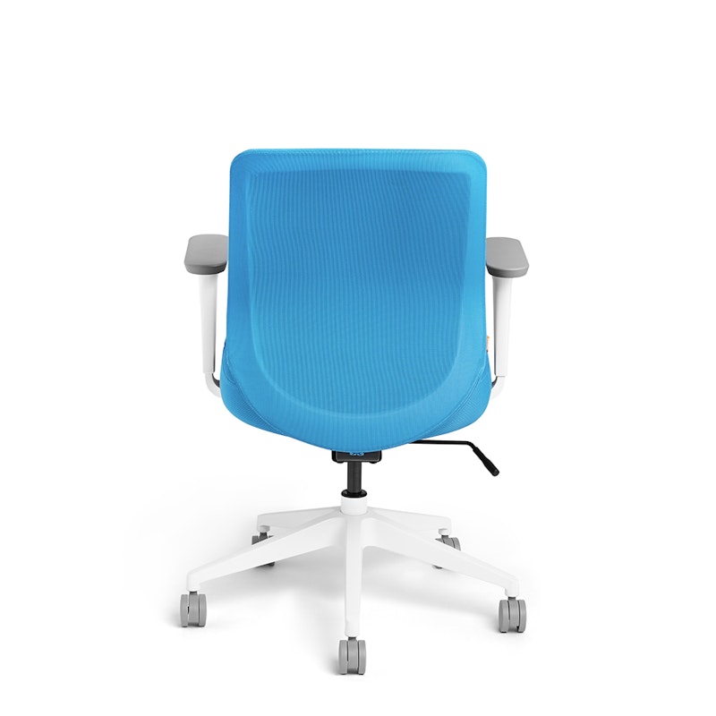 Pool Blue Max Task Chair, Mid Back, White Frame,Pool Blue,hi-res image number 5.0