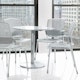 Shell White Cinto Chair, Silver Frame,White,hi-res