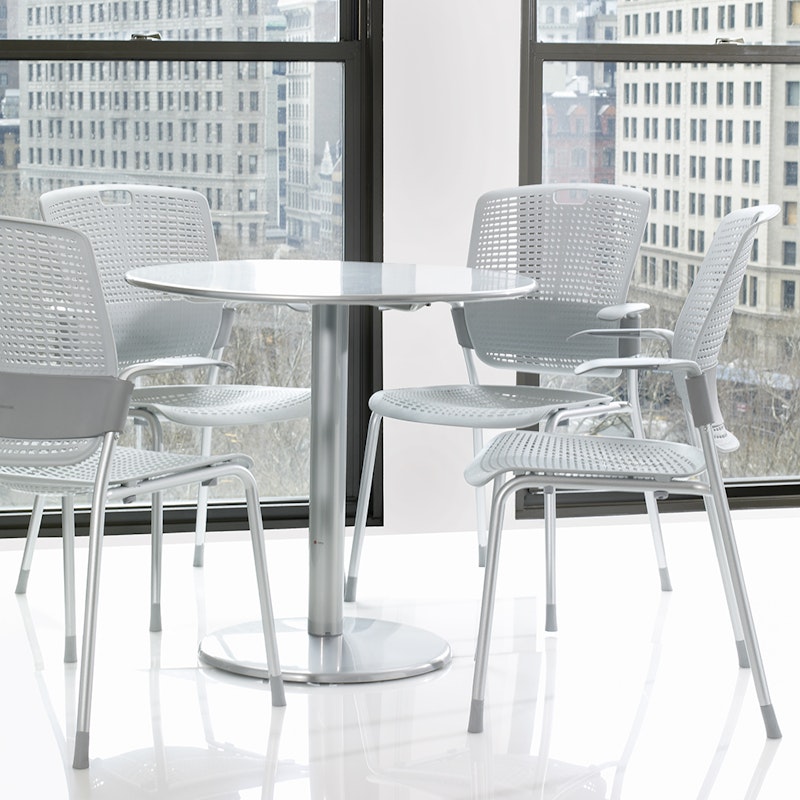 Shell White Cinto Chair, Silver Frame,White,hi-res image number 2