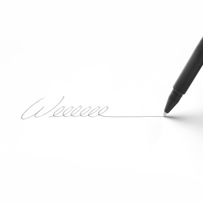 Custom Black Signature Ballpoint Pen with Black Ink,Black,hi-res