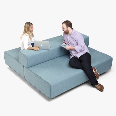 Dark Blue Block Party Lounge Back it Up Sofa,Dark Blue,hi-res