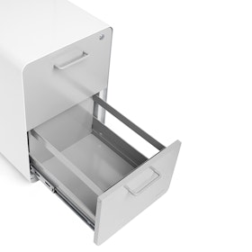 White + Light Gray Stow 2-Drawer File Cabinet,Light Gray,hi-res