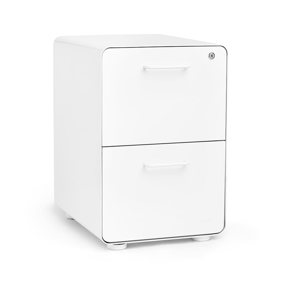 White Stow 2 Drawer File Cabinet Poppin