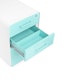 White + Aqua Stow 3-Drawer File Cabinet, Rolling,Aqua,hi-res