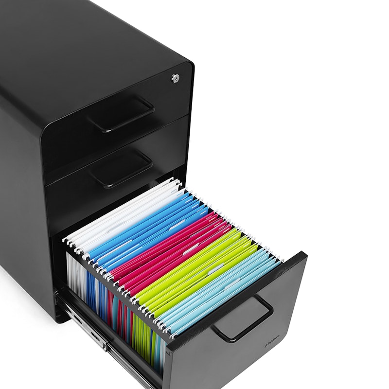 Black Stow 3-Drawer File Cabinet,Black,hi-res image number 2.0