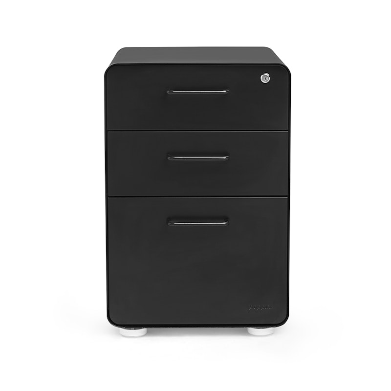 Stow 3-Drawer File Cabinet,Black,hi-res image number 4.0