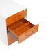 White + Orange Stow 3-Drawer File Cabinet, Rolling,Orange,hi-res