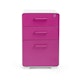 White + Pink Stow 3-Drawer File Cabinet,Pink,hi-res