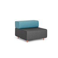 Dark Gray + Blue Block Party Lounge Chair,Dark Gray,hi-res