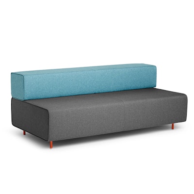 Dark Gray + Blue Block Party Lounge Sofa