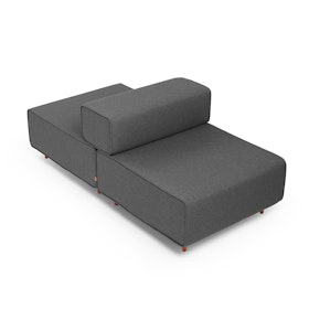 Dark Gray Block Party Lounge Back It Up Chair