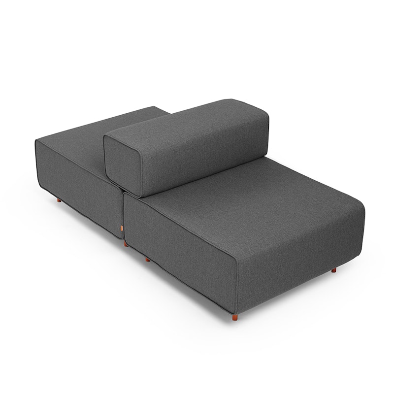 Dark Gray Block Party Lounge Back It Up Chair,Dark Gray,hi-res image number 0.0