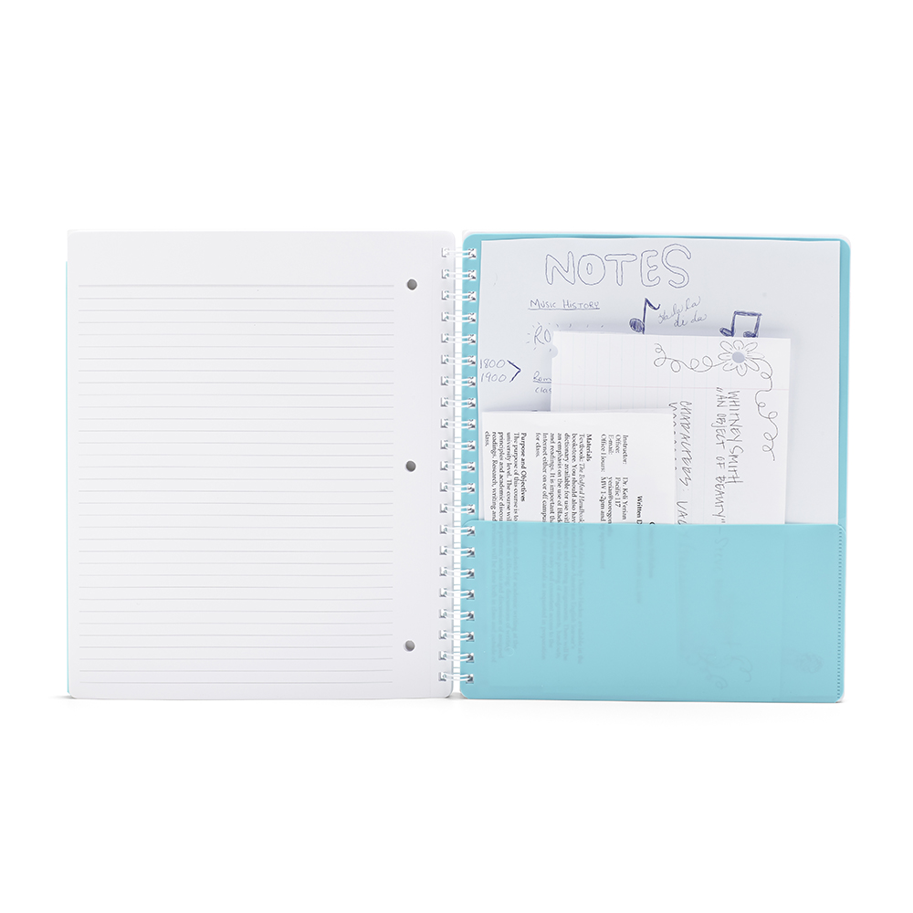 Aqua 1-Subject Pocket Spiral Notebook,Aqua,hi-res