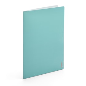 Aqua + Light Gray 2-Pocket Poly Folder