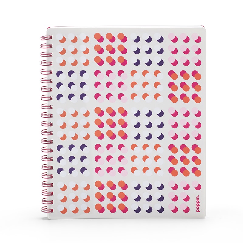 Pink Shadow Dot 1-Subject Spiral Subject Notebook,Pink,hi-res image number 3.0