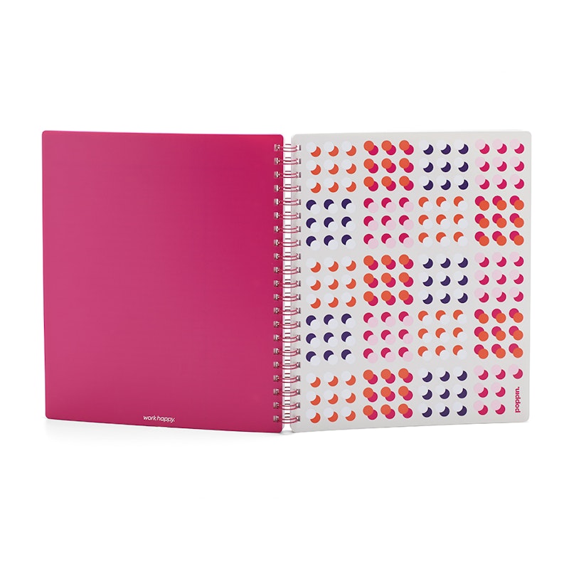 Pink Shadow Dot 1-Subject Spiral Subject Notebook,Pink,hi-res image number 2.0