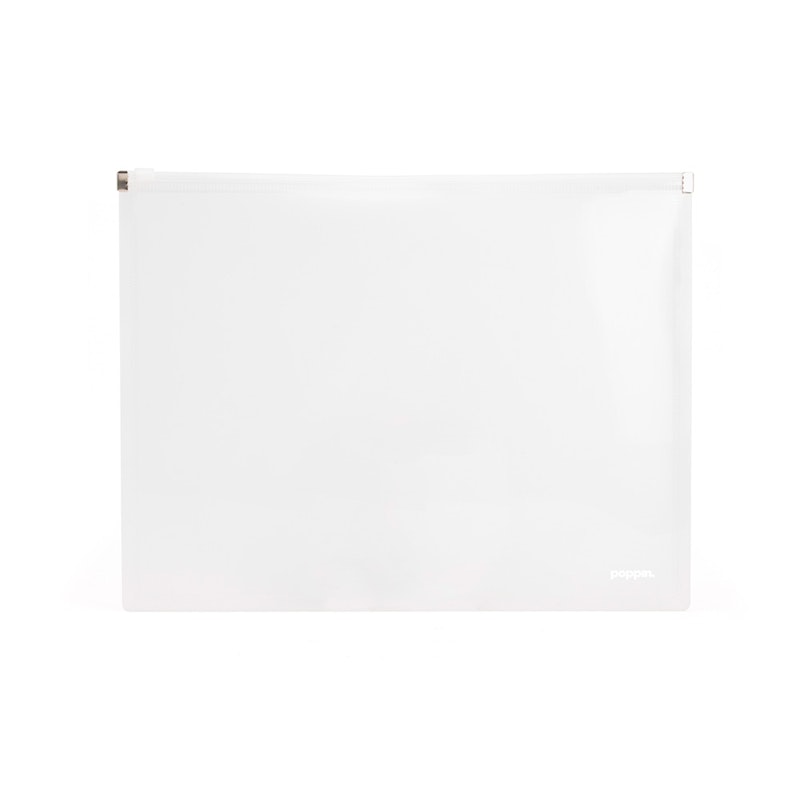 Clear Large Zip Folios, Set of 3,White,hi-res image number 2.0