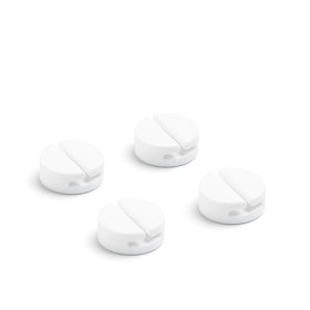 White Cable Catches, Set of 4,White,hi-res