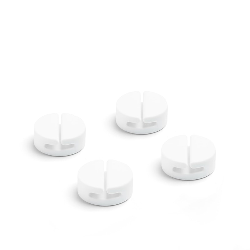 White Cable Catches, Set of 4,White,hi-res image number 4.0