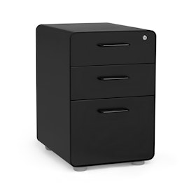 Black Stow 3-Drawer File Cabinet