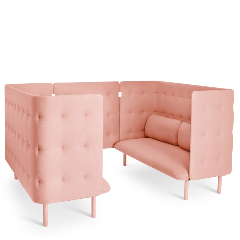 Blush QT Privacy Lounge Sofa Booth,Blush,hi-res image number 1